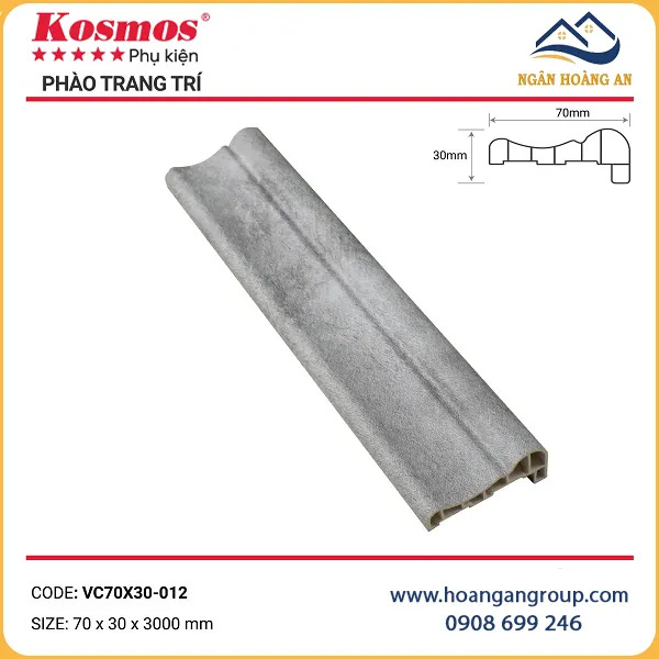 Phào Viền Cửa Trang Trí Tấm Ốp Tường Kosmos VC70X30-012 Phào Viền Cửa Trang Trí Tấm Ốp Tường Kosmos VC70X30-012
