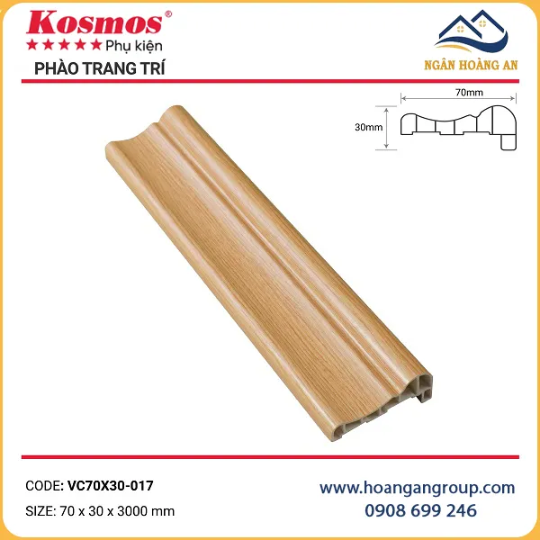 Phào Viền Cửa Trang Trí Tấm Ốp Tường Kosmos VC70X30-017 Phào Viền Cửa Trang Trí Tấm Ốp Tường Kosmos VC70X30-017