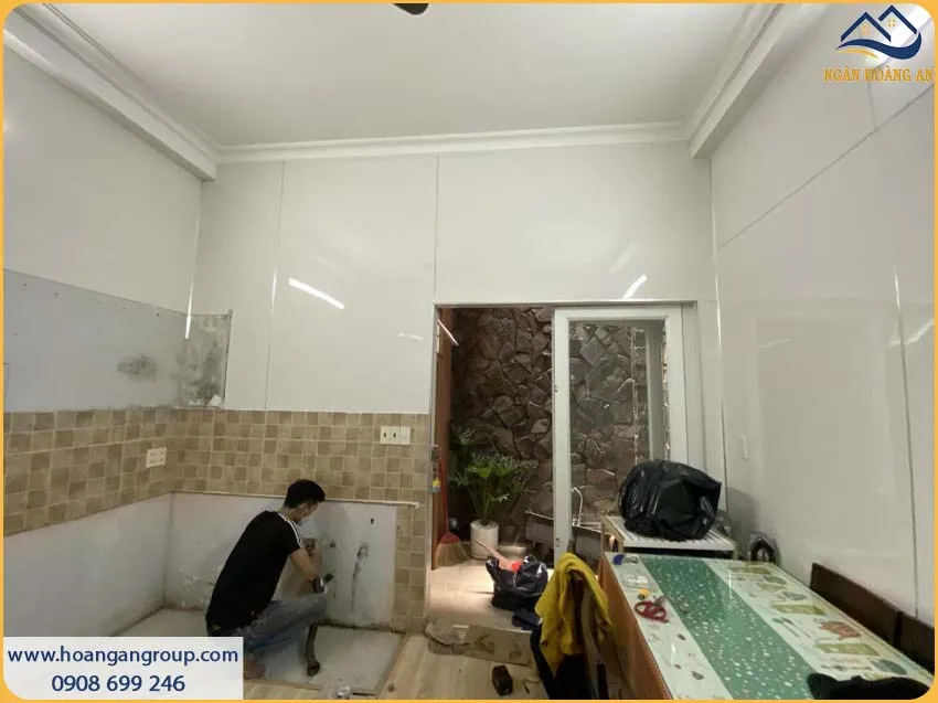 Góc Bếp Ấn Tượng Với Thiết Kế Ốp Tường PVC Giả Đá Góc Bếp Ấn Tượng Với Thiết Kế Ốp Tường PVC Giả Đá