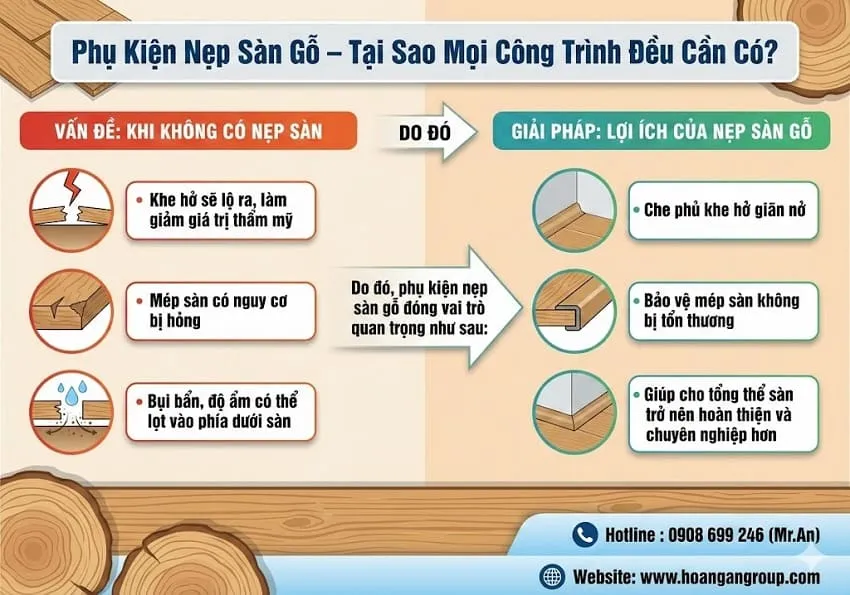 Phụ Kiện Nẹp Sàn Gỗ – Tại Sao Mọi Công Trình Đều Cần Có?