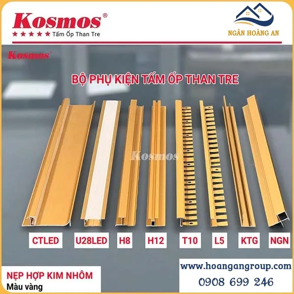 Phụ Kiện Nẹp Nhôm Tấm Ốp Than Tre Kosmos