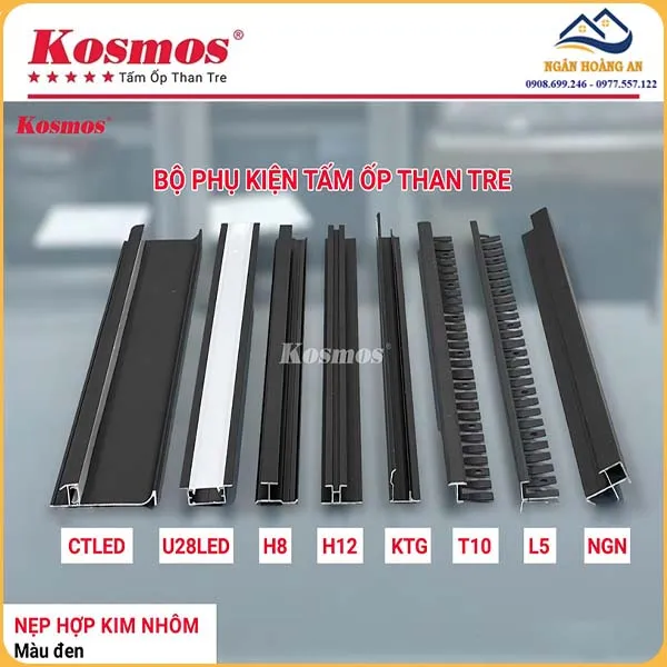 Nẹp Nhôm Tấm Ốp Than Tre Màu Đen Nẹp Nhôm Tấm Ốp Than Tre Màu Đen