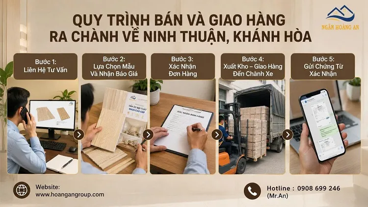 Quy Trình Bán Và Giao Hàng Ra Chành Về Ninh Thuận, Khánh Hòa