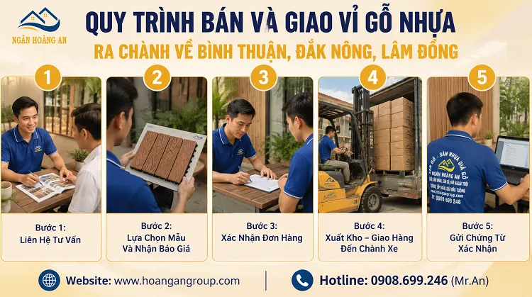 Quy Trình Bán Và Giao Vỉ Gỗ Nhựa Ra Chành Về Bình Thuận, Đắk Nông, Lâm Đồng