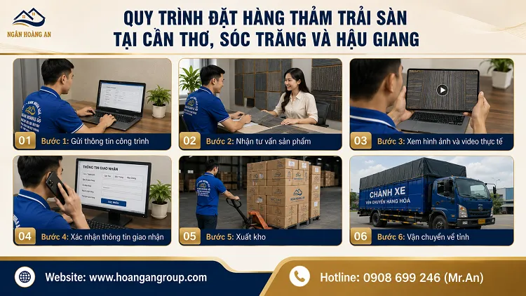 Quy Trình Đặt Hàng Thảm Trải Sàn Tại Cần Thơ, Sóc Trăng Và Hậu Giang Quy Trình Đặt Hàng Thảm Trải Sàn Tại Cần Thơ, Sóc Trăng Và Hậu Giang