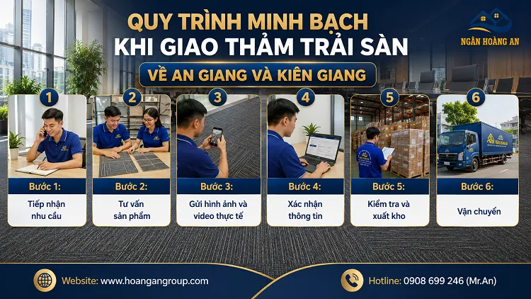 Quy Trình Minh Bạch Khi Giao Thảm Trải Sàn Về An Giang Và Kiên Giang