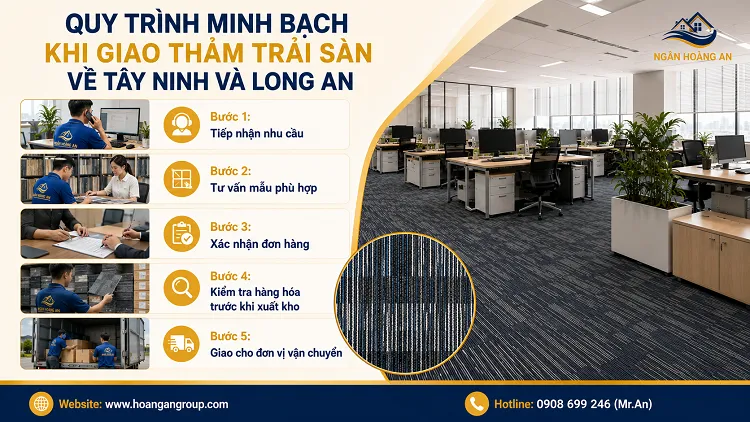 Quy Trình Minh Bạch Khi Giao Thảm Trải Sàn Về Tây Ninh Và Long An Quy Trình Minh Bạch Khi Giao Thảm Trải Sàn Về Tây Ninh Và Long An