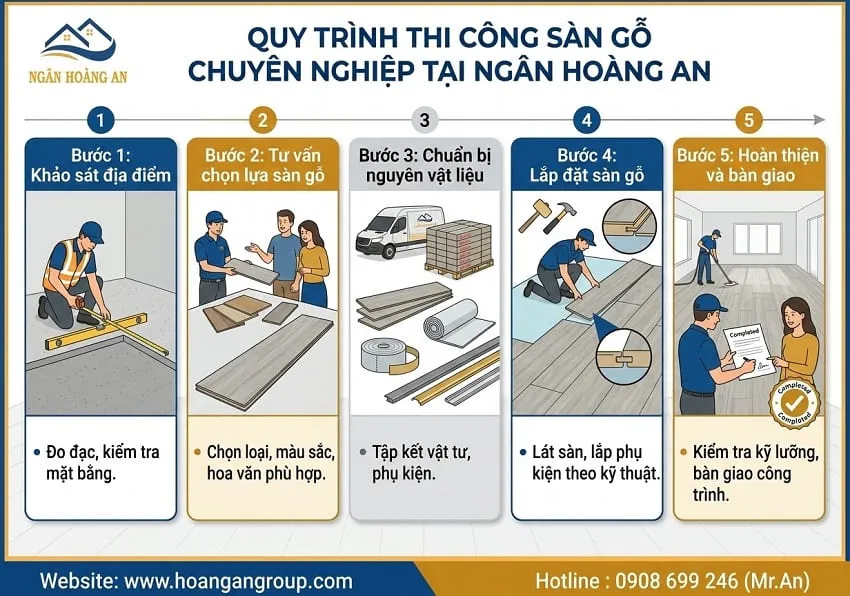 Quy Trình Thi Công Sàn Gỗ Chuyên Nghiệp Tại Ngân Hoàng An Quy Trình Thi Công Sàn Gỗ Chuyên Nghiệp Tại Ngân Hoàng An