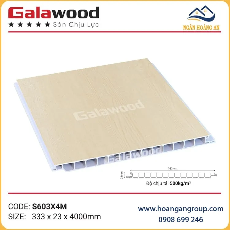 Sàn Chịu Lực Gác Lửng Vân Gỗ Galawood S603X4M