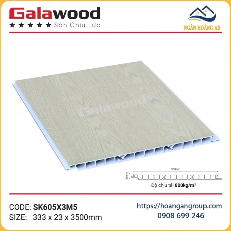 Sàn Chịu Lực Giả Gỗ Làm Gác Lửng Galawood SK605X3M5 Sàn Chịu Lực Giả Gỗ Làm Gác Lửng Galawood SK605X3M5