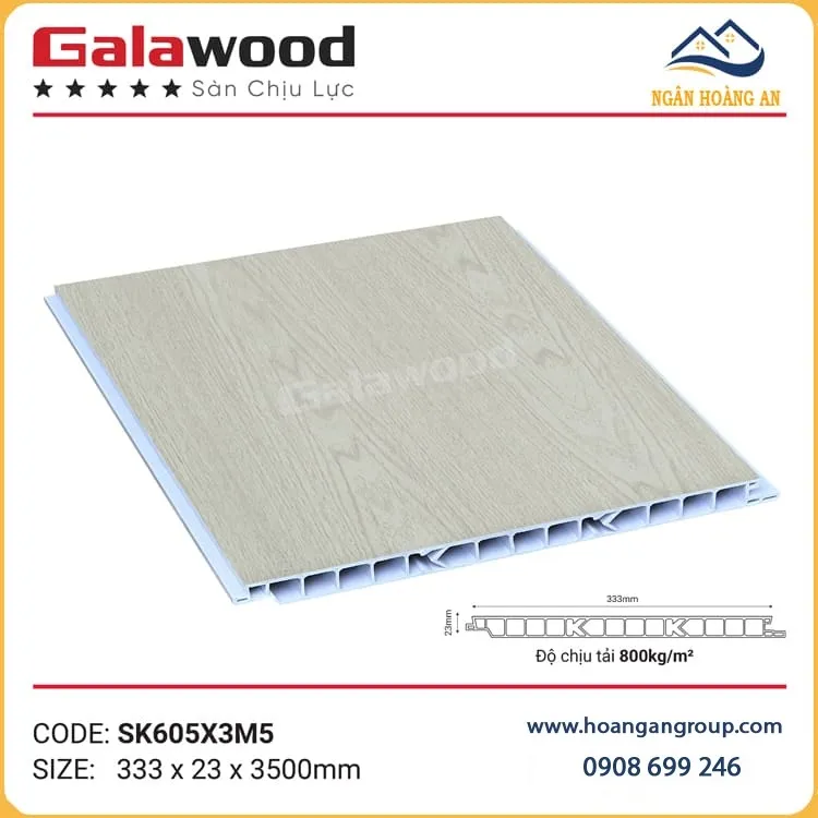 Sàn Chịu Lực Giả Gỗ Làm Gác Lửng Galawood SK605X3M5