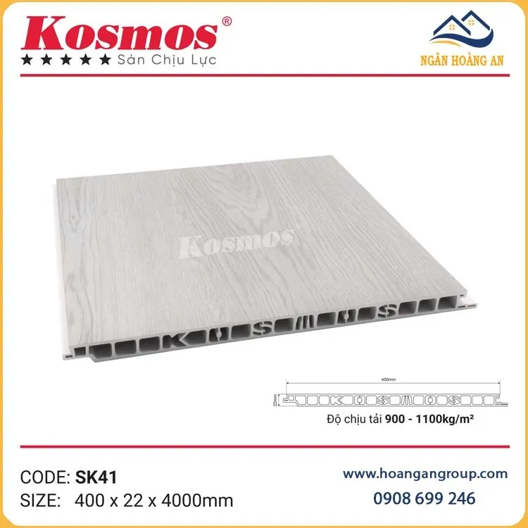 Sàn Chịu Lực Nhựa PVC Giả Gỗ Làm Gác Xép Kosmos SK41X4M Sàn Chịu Lực Nhựa PVC Giả Gỗ Làm Gác Xép Kosmos SK41X4M