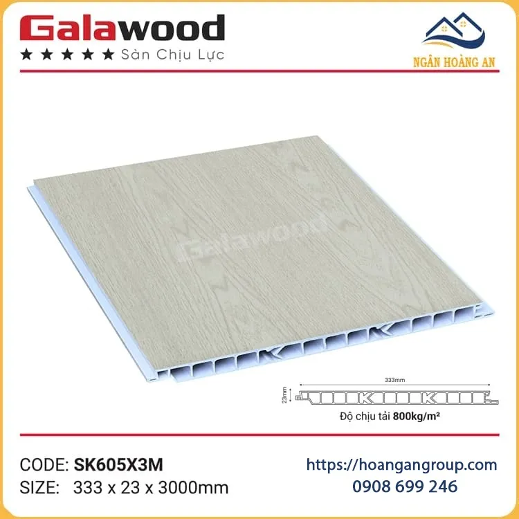 Sàn Chiụ Lực Nhựa PVC Làm Gác Lửng Galawood SK605X3M