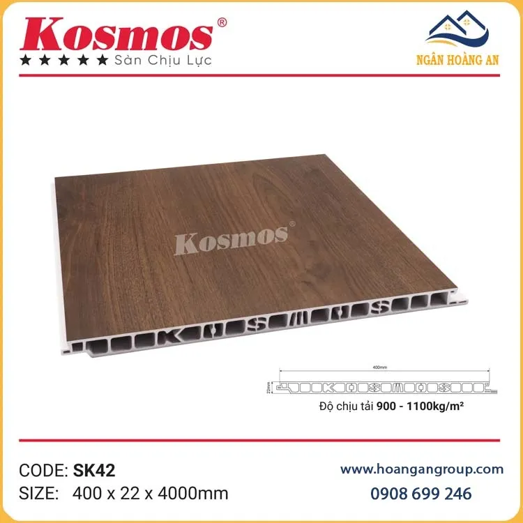 Sàn Chịu Lực Nhựa PVC Làm Gác Xếp Giả Gỗ Kosmos SK42X4M Sàn Chịu Lực Nhựa PVC Làm Gác Xếp Giả Gỗ Kosmos SK42X4M