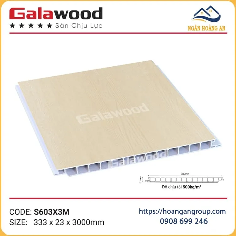Sàn Chịu Lực Nhựa Giả Gỗ Làm Gác Lửng Galawood S603X3M