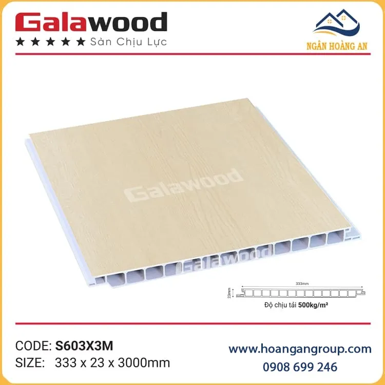 Sàn Chịu Lực Nhựa PVC Làm Gác Lửng  Galawood S603X3M