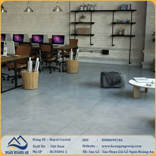 Sàn Đá Công Nghệ Hèm Khóa SPC Royal Crystal RCFS001-1