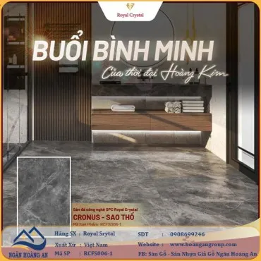 Sàn Đá Công Nghệ Hèm Khóa SPC Royal Crystal RCFS006-1