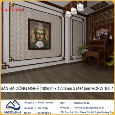 Sàn Đá Công Nghệ Giả Gỗ Hèm Khóa SPC Royal Crystal RCFW100-1 (S01)