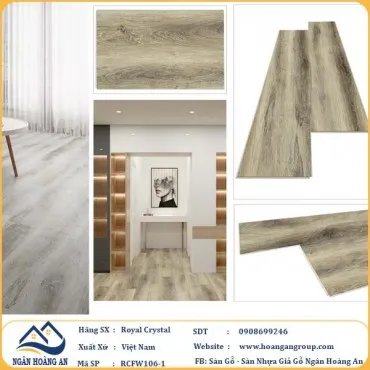 Sàn Đá Công Nghệ Giả Gỗ Hèm Khóa SPC Royal Crystal RCFW106-1 (S02)