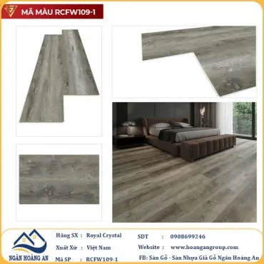 Sàn Đá Công Nghệ Giả Gỗ Hèm Khóa SPC Royal Crystal RCFW109-1 (S02)
