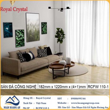 Sàn Đá Công Nghệ Giả Gỗ Hèm Khóa SPC Royal Crystal RCFW110-1 (S01)