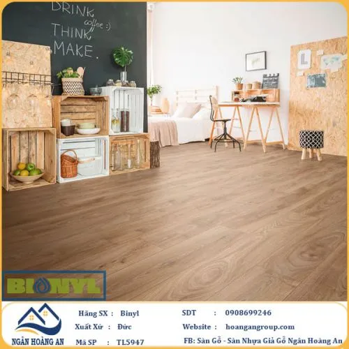 Sàn Gỗ Công Nghiệp Binyl TL5947 dày 8mm