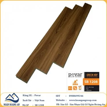 Sàn Gỗ Công Nghiệp Giá Rẻ Povar SB1208 Dày 12mm