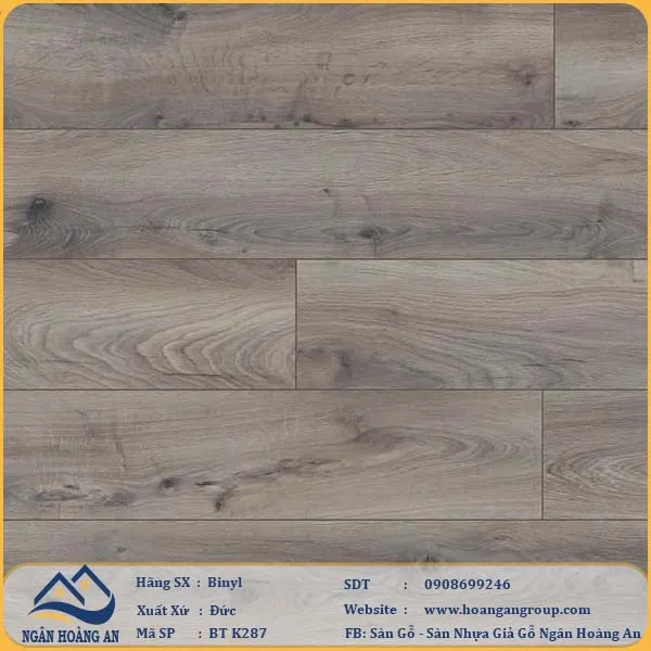 Sàn Gỗ Công Nghiệp Binyl Pro BTK287 Tại Quận 5 TPHCM Sàn Gỗ Công Nghiệp Binyl Pro BTK287 Tại Quận 5 TPHCM