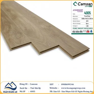 Sàn Gỗ Công Nghiệp Camsan Hèm V 4005 12mm