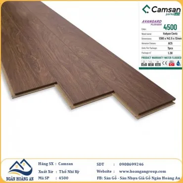 Sàn Gỗ Công Nghiệp Camsan Hèm V 4500 12mm