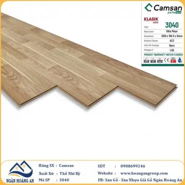 Sàn Gỗ Công Nghiệp Camsan Hèm Phẳng 3040 8mm
