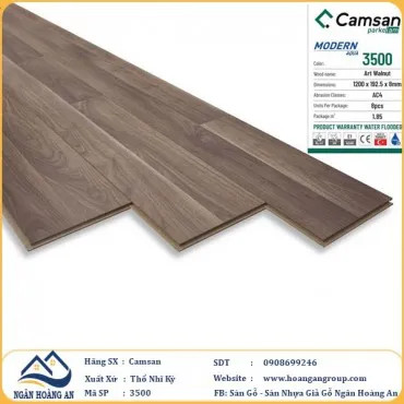 Sàn Gỗ Công Nghiệp Camsan Hèm V 3500 8mm