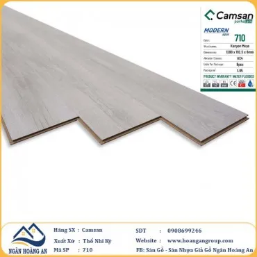 Sàn Gỗ Công Nghiệp Camsan Hèm V 710 8mm