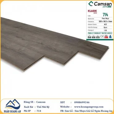 Sàn Gỗ Công Nghiệp Camsan Hèm Phẳng 714 8mm
