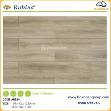 Sàn Gỗ Công Nghiệp Dày 12mm Robina AB324