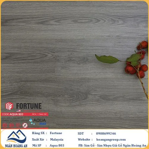 Sàn Gỗ Công Nghiệp Fortune Aqua 803 Dày 8mm