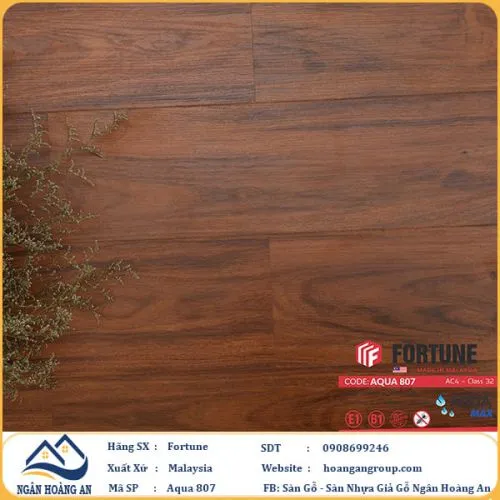 Sàn Gỗ Công Nghiệp Fortune Aqua 807 Dày 8mm
