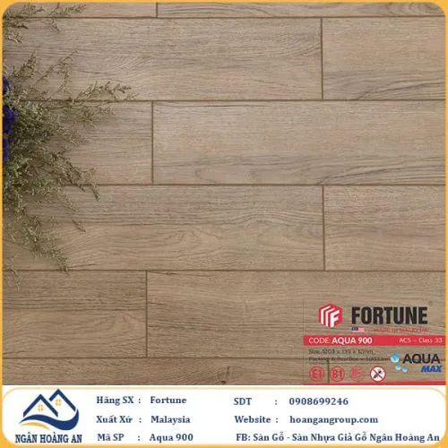Sàn Gỗ  Công Nghiệp Fortune Aqua 900 Dày 12mm