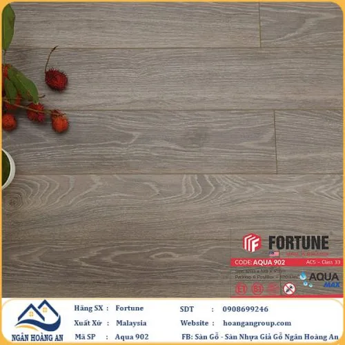 Sàn Gỗ  Công Nghiệp Fortune Aqua 902 Dày 12mm