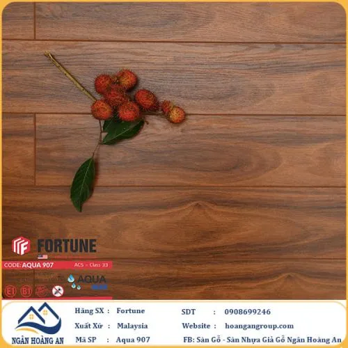 Sàn Gỗ  Công Nghiệp Fortune Aqua 907 Dày 12mm