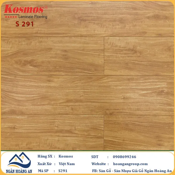 Sàn Gỗ Công Nghiệp Kosmos 8mm S291 Tại Quận 1 TPHCM
