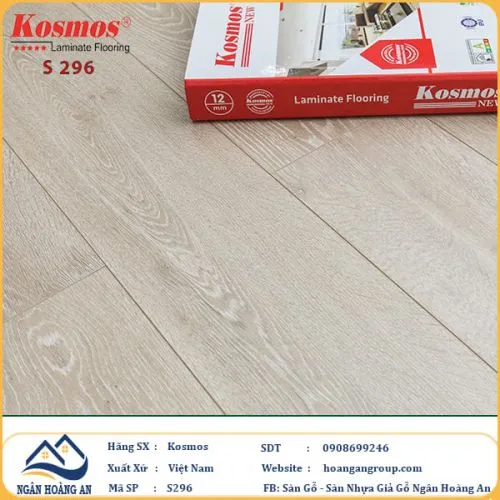  Sàn Gỗ Công Nghiệp KosMos Dày 8mm S296