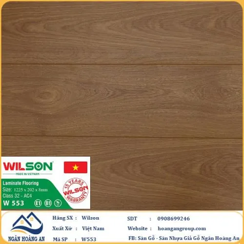 Sàn Gỗ Công Nghiệp Wilson W553 8mm
