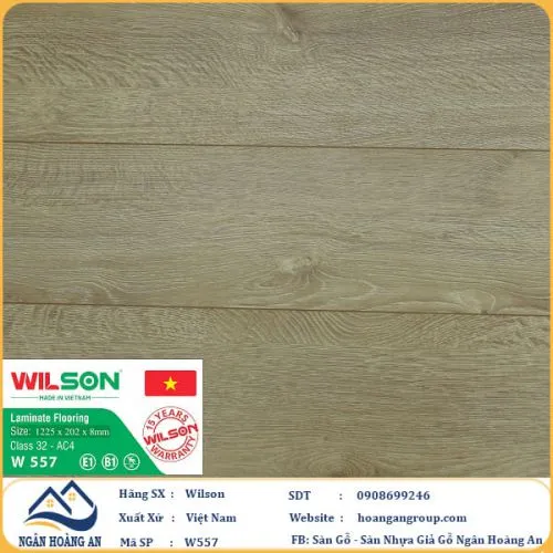 Sàn Gỗ Công Nghiệp Wilson W557 8mm