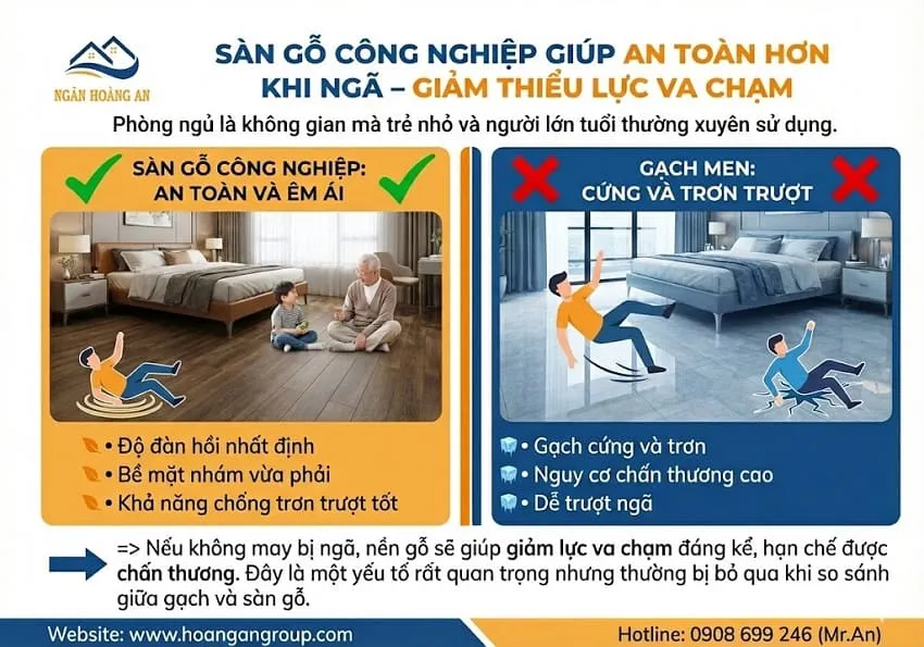 Sàn Gỗ Công Nghiệp Giúp An Toàn Hơn Khi Ngã – Giảm Thiểu Lực Va Chạm Sàn Gỗ Công Nghiệp Giúp An Toàn Hơn Khi Ngã – Giảm Thiểu Lực Va Chạm
