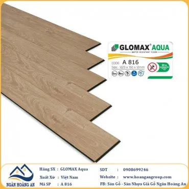 Sàn Gỗ Công Nghiệp Glomax Aqua A816 12mm