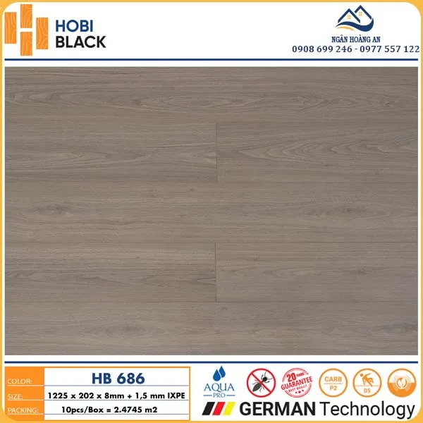 Sàn Gỗ Công Nghiệp Cốt Đen Hobi Black 8mm An Toàn Sức Khỏe Sàn Gỗ Công Nghiệp Cốt Đen Hobi Black 8mm An Toàn Sức Khỏe