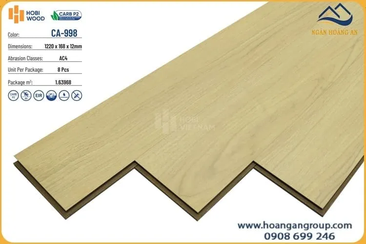 Sàn Gỗ Công Nghiệp Hobi Carb CA-998 Dày 12mm Sàn Gỗ Công Nghiệp Hobi Carb CA-998 Dày 12mm