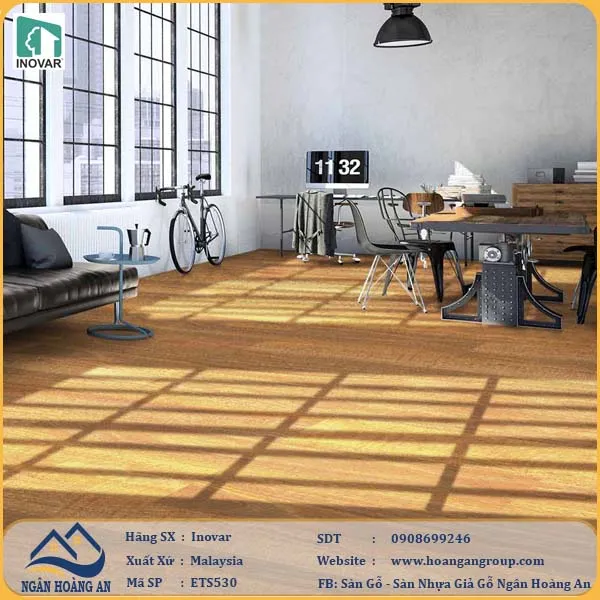 Sàn Gỗ Công Nghiệp Inovar ETS530 Vân Gỗ Nổi Bật